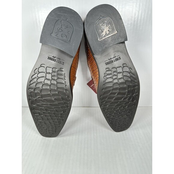 Stacy Adams Esposito Cap Toe Oxford Shoe Animal Print Tan Men Size 9.5 25538-240 - Picture 7 of 8